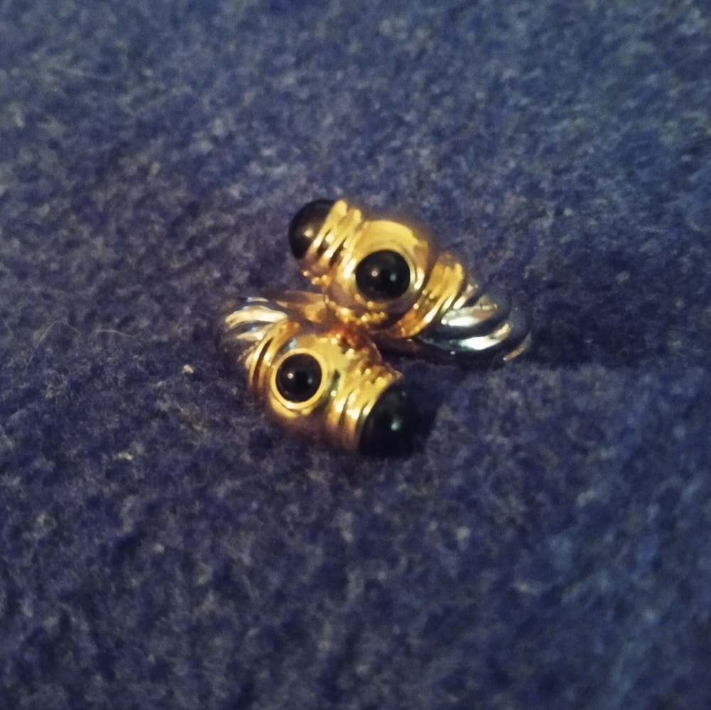 Ivana Mixed Metal and Onyx Ring